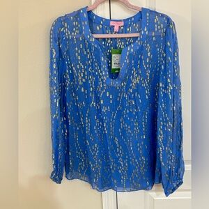 Blue Lilly Pultzer shirt new with tags